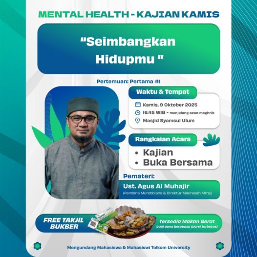 🌿 KAJIAN KAMIS – MENTAL HEALTH SERIES 🌿✨ “Seimbangkan Hidupmu” ✨ 🌿 KAJIAN KAMIS – MENTAL HEALTH SERIES 🌿✨ “Seimbangkan Hidupmu” ✨